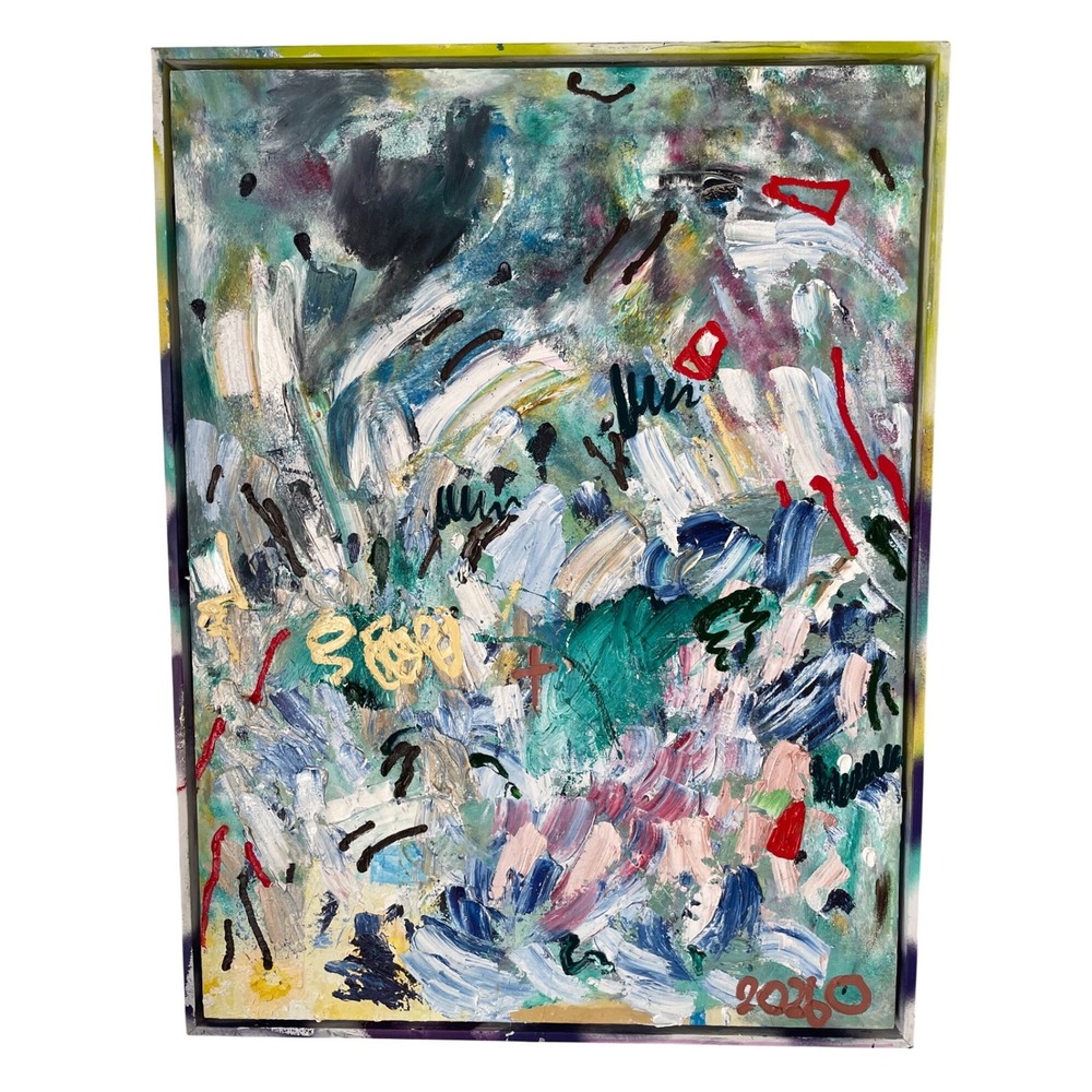 OMAN Original 25x33 Abstract Oil Mixed Media Impasto Painting on Canvas 2026